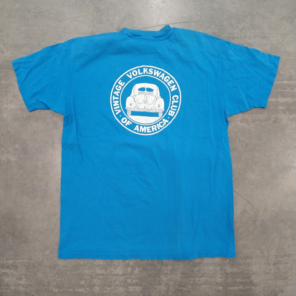 Volkswagen VTG Blue Men's T-Shirt XL Measurements USA Single Stitch